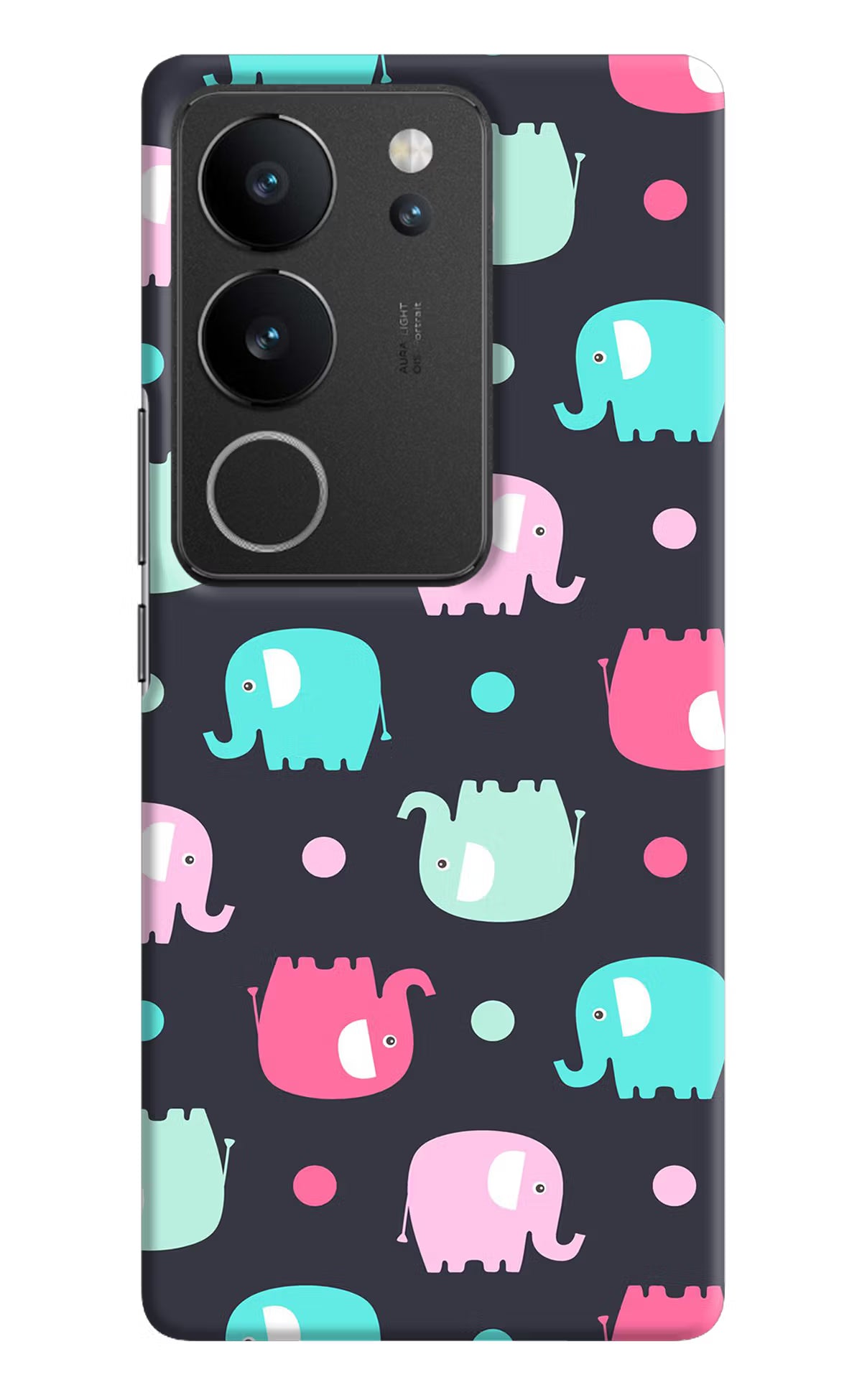 Elephants Vivo V29/V29 Pro Hard Case Back Cover by Casekaro