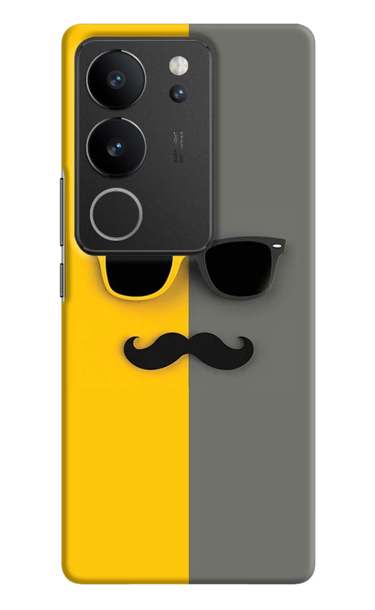Sunglasses with Mustache Vivo V29/V29 Pro Hard Case Back Cover by Casekaro