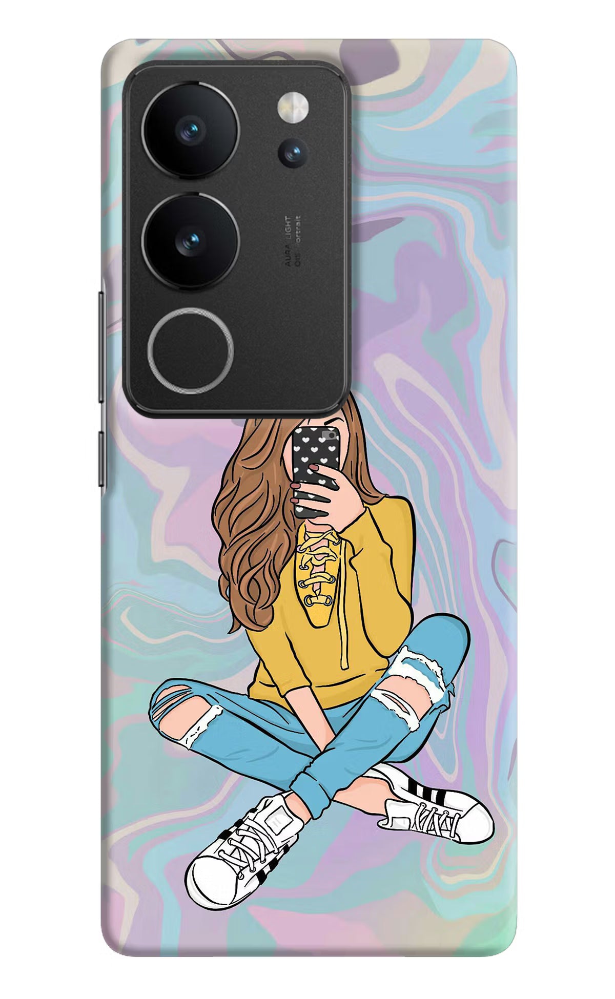 Selfie Girl Vivo V29/V29 Pro Hard Case Back Cover by Casekaro