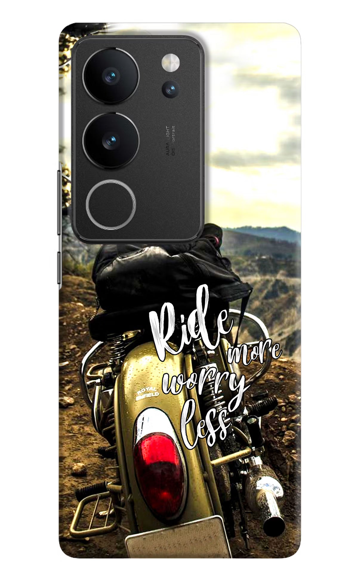 Ride More Worry Less Vivo V29/V29 Pro Hard Case Back Cover by Casekaro
