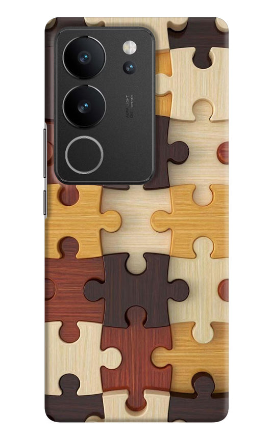 Wooden Puzzle Vivo V29/V29 Pro Hard Case Back Cover by Casekaro