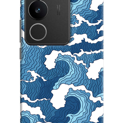 Blue Waves Vivo V29/V29 Pro Hard Case Back Cover by Casekaro