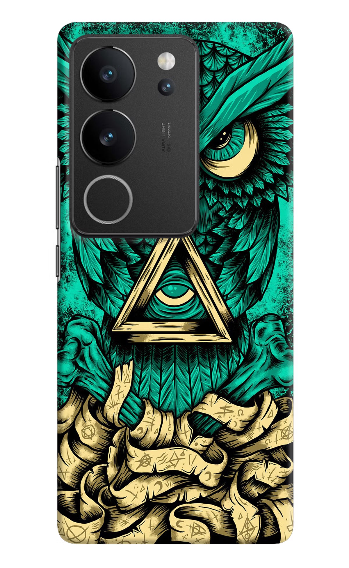 Green Owl Vivo V29/V29 Pro Hard Case Back Cover by Casekaro