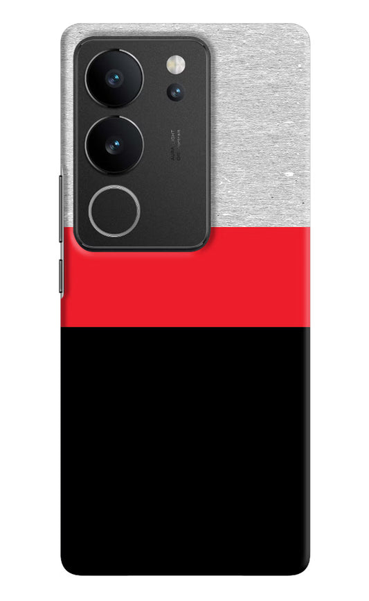Tri Color Pattern Vivo V29/V29 Pro Hard Case Back Cover by Casekaro