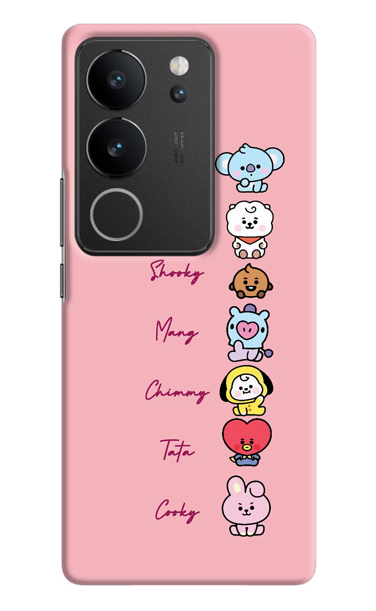 BTS names Vivo V29/V29 Pro Hard Case Back Cover by Casekaro