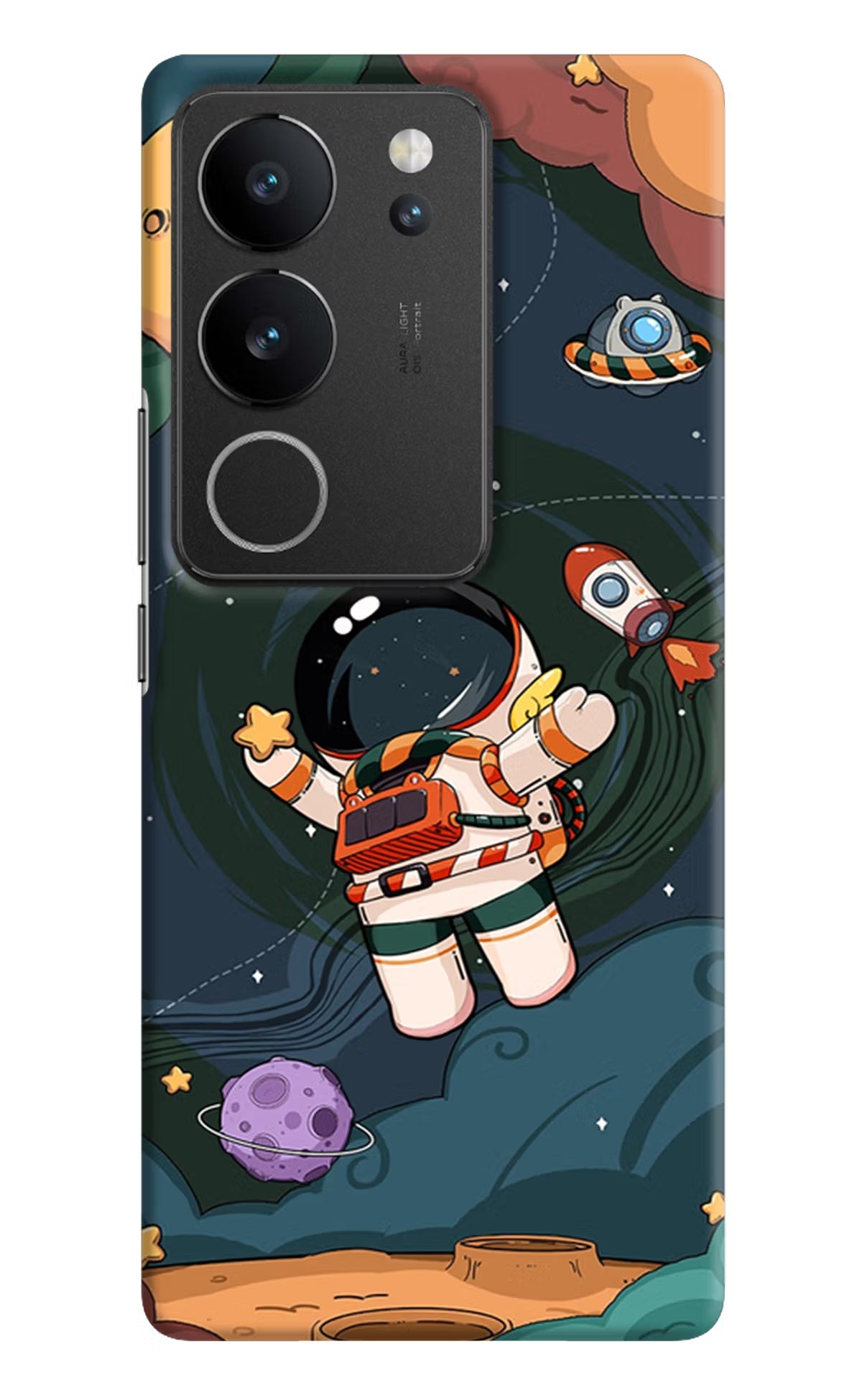Cartoon Astronaut Vivo V29/V29 Pro Hard Case Back Cover by Casekaro