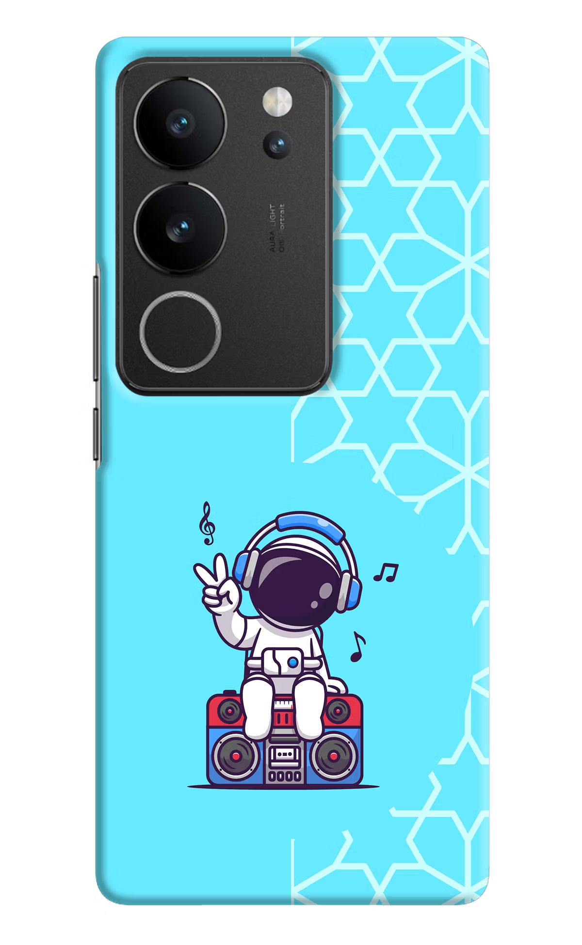 Cute Astronaut Chilling Vivo V29/V29 Pro Hard Case Back Cover by Casekaro