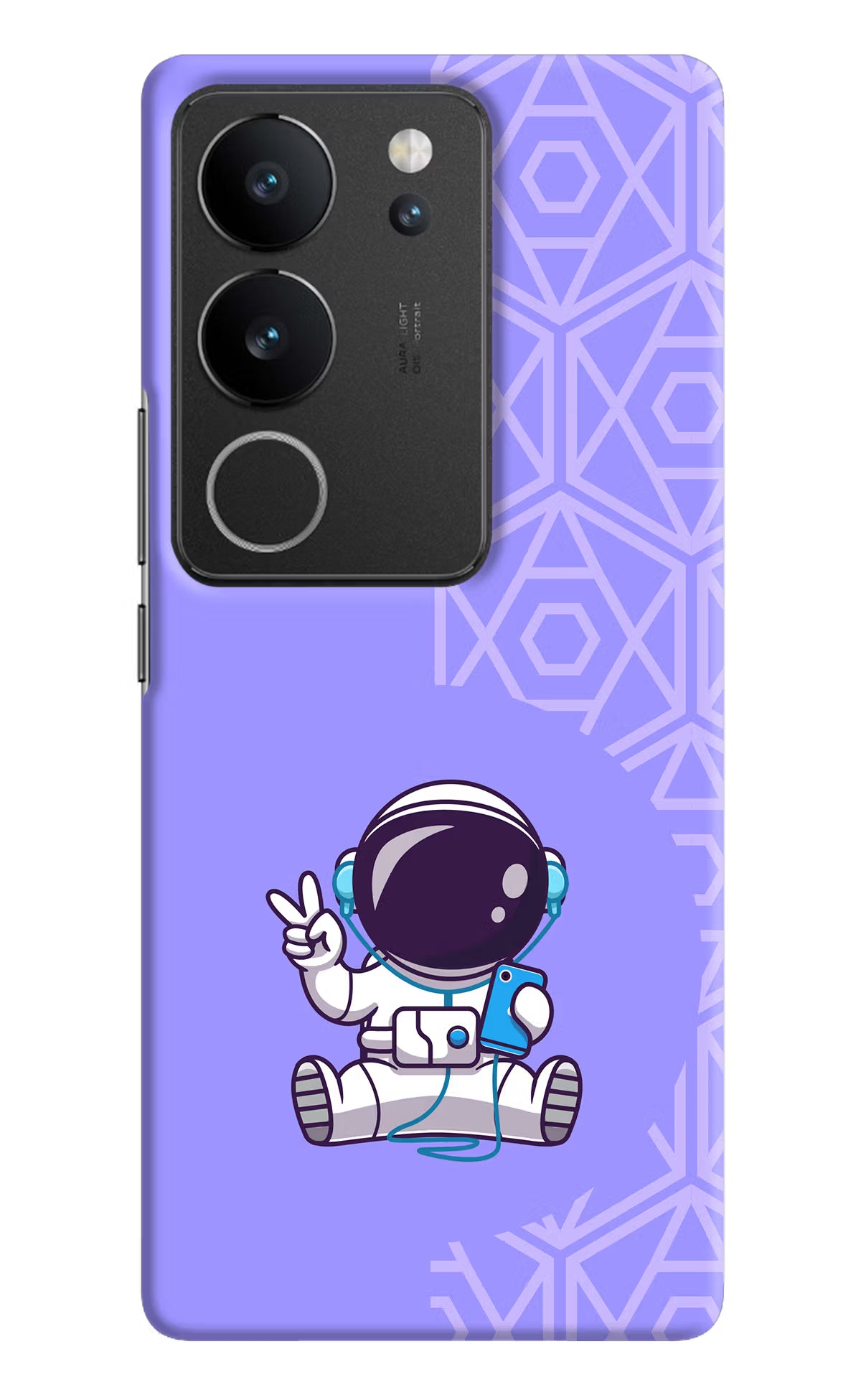 Cute Astronaut Chilling Vivo V29/V29 Pro Hard Case Back Cover by Casekaro