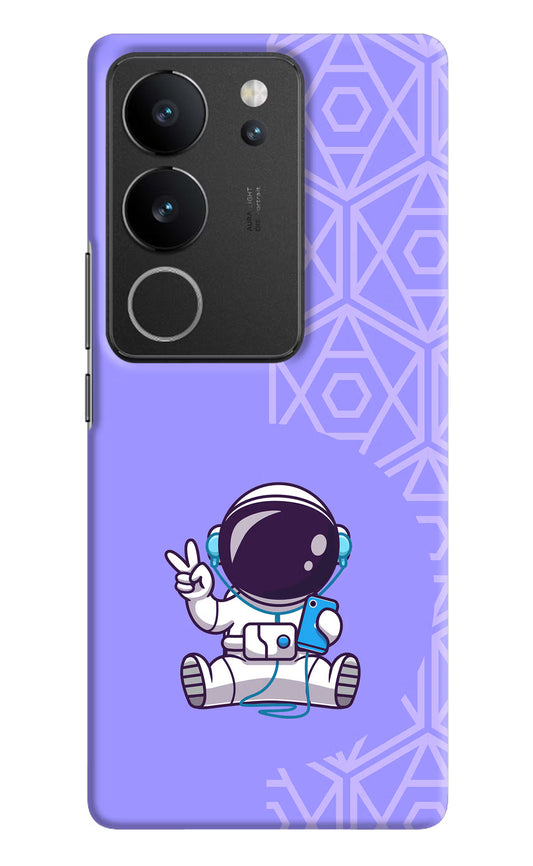 Cute Astronaut Chilling Vivo V29/V29 Pro Hard Case Back Cover by Casekaro