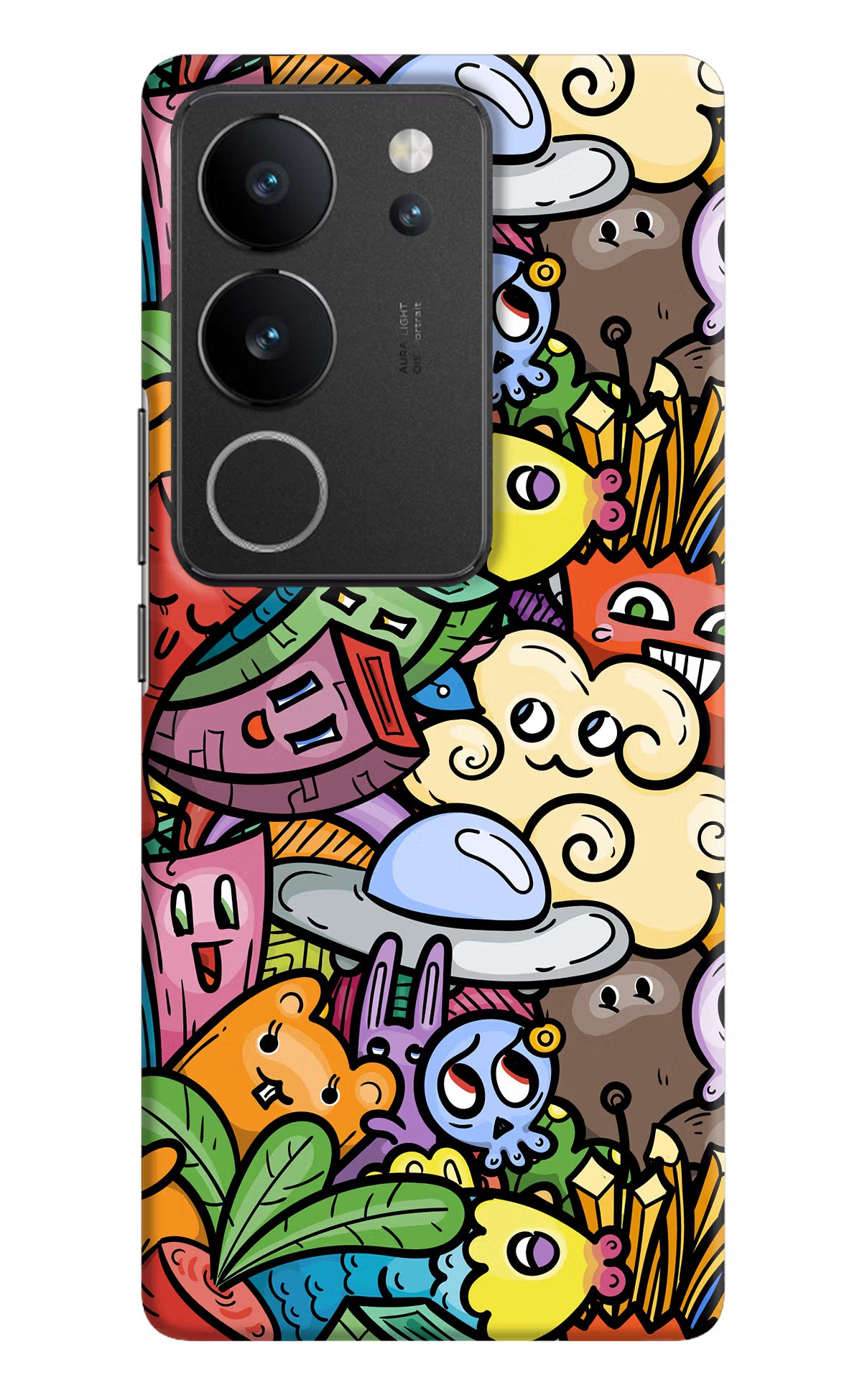 Veggie Doodle Vivo V29/V29 Pro Hard Case Back Cover by Casekaro
