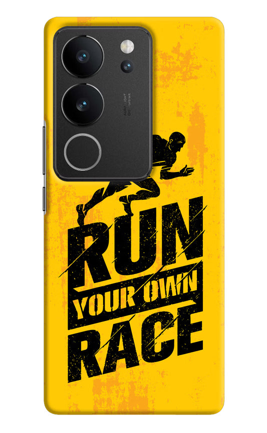 Run Your Own Race Vivo V29/V29 Pro Hard Case Back Cover by Casekaro