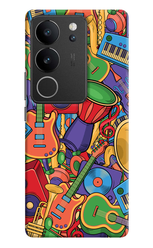 Music Instrument Doodle Vivo V29/V29 Pro Hard Case Back Cover by Casekaro