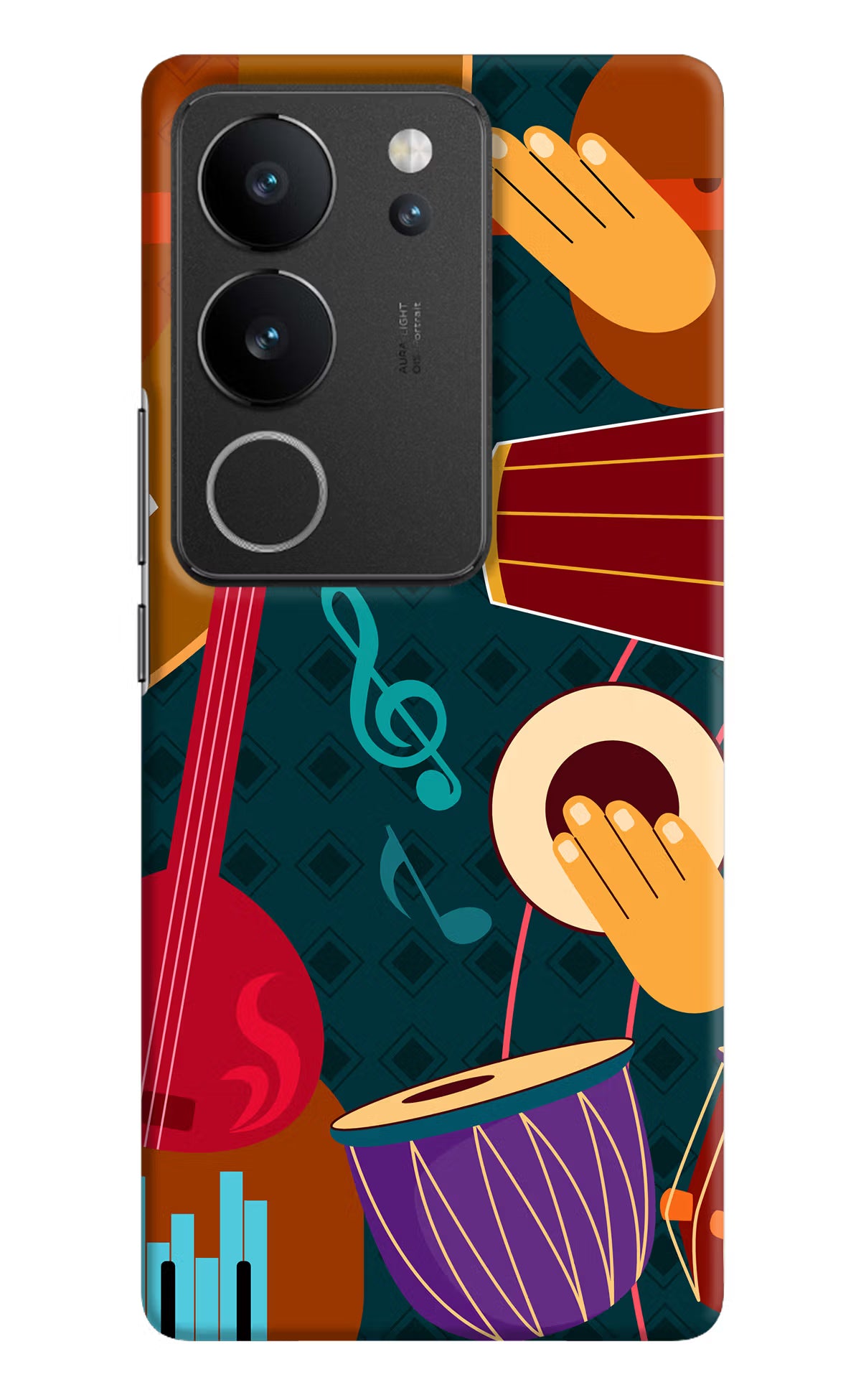 Music Instrument Vivo V29/V29 Pro Hard Case Back Cover by Casekaro