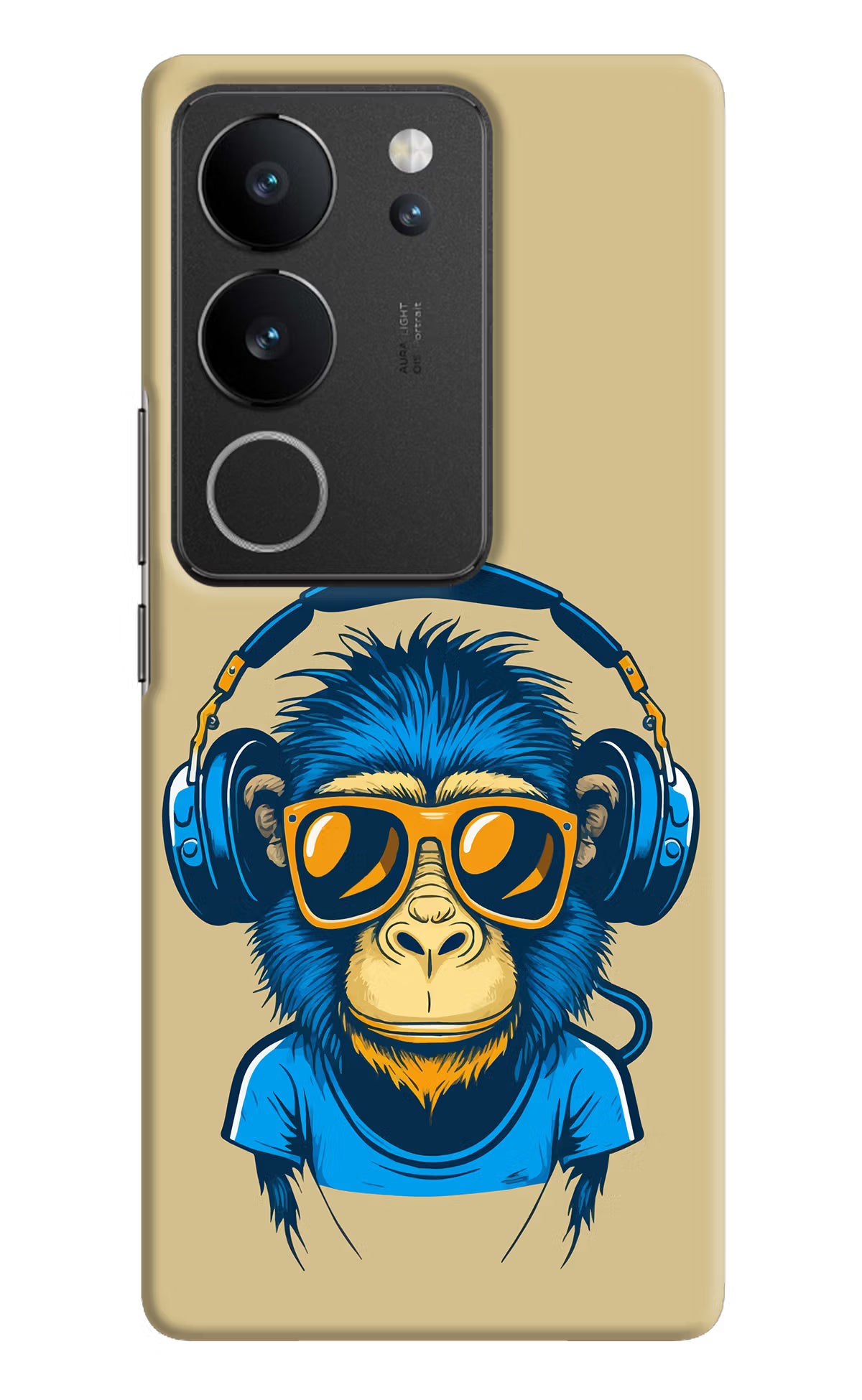 Monkey Headphone Vivo V29/V29 Pro Hard Case Back Cover by Casekaro