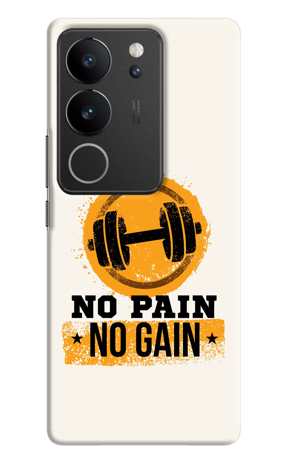 No Pain No Gain Vivo V29/V29 Pro Hard Case Back Cover by Casekaro