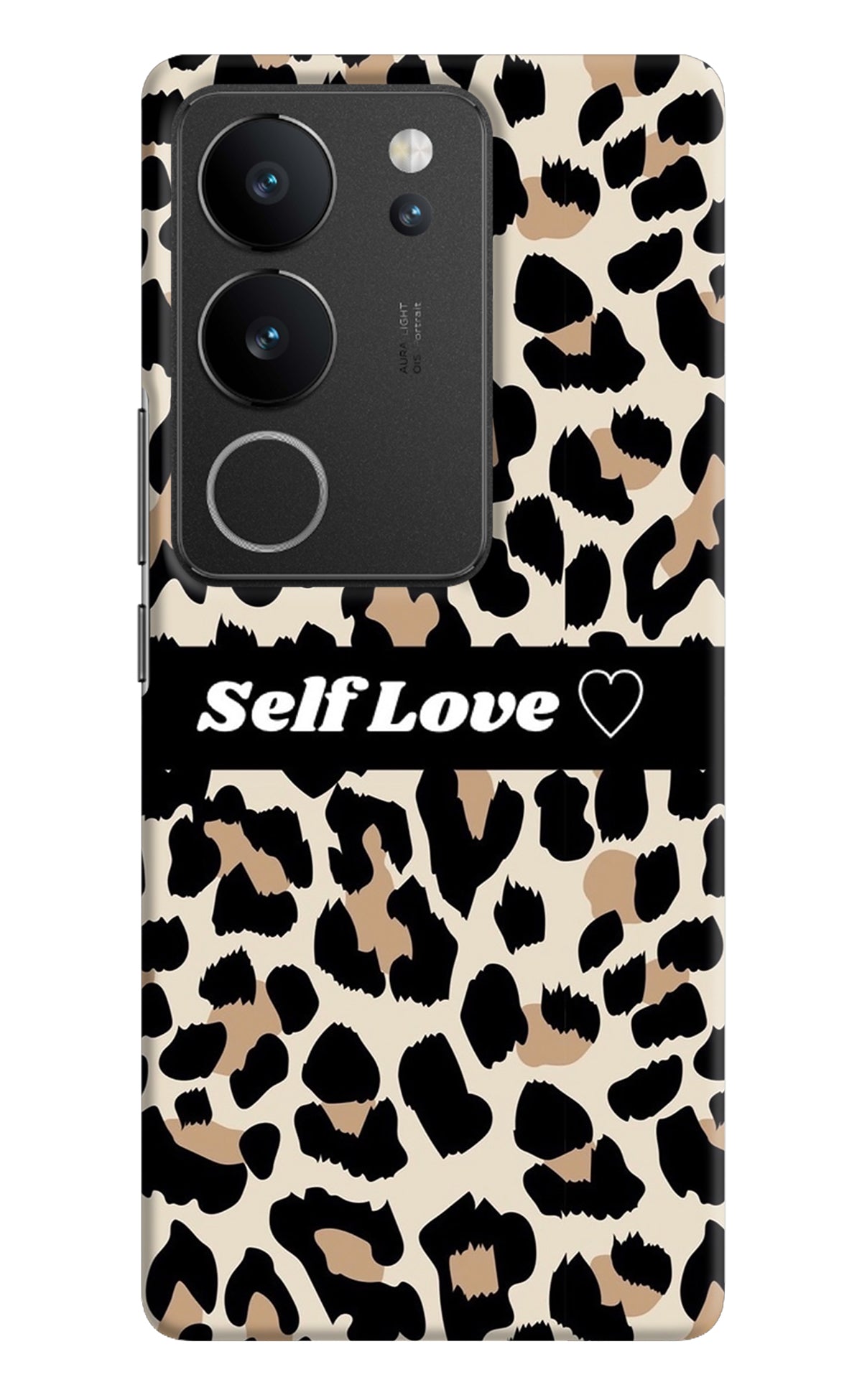 Leopard Print Self Love Vivo V29/V29 Pro Back Cover