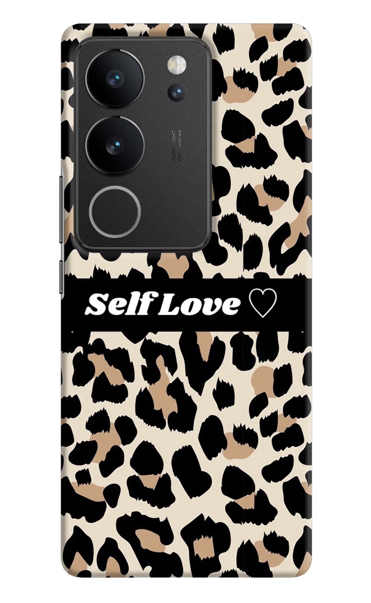 Leopard Print Self Love Vivo V29/V29 Pro Hard Case Back Cover by Casekaro
