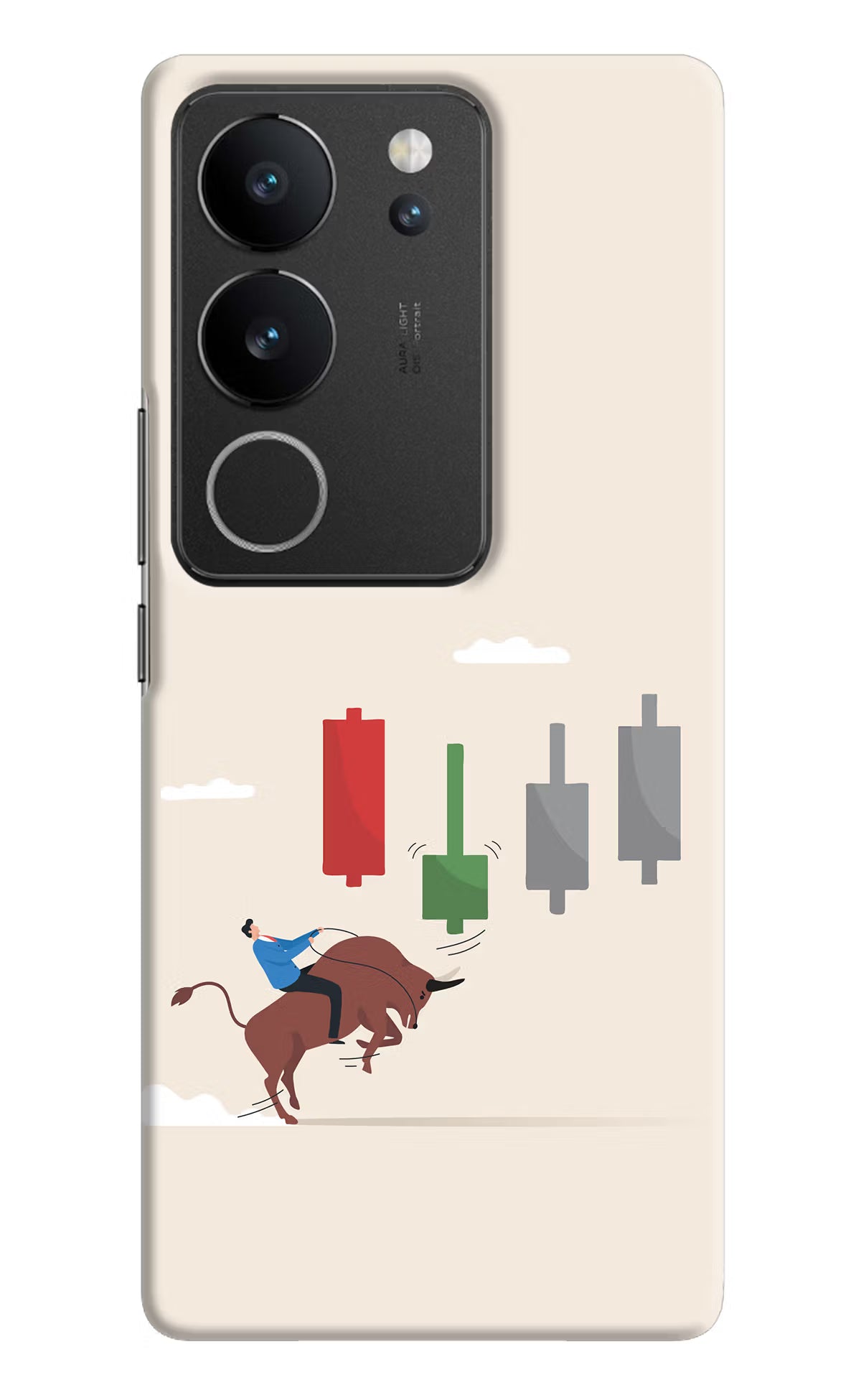 Bull Trading Momentum Vivo V29/V29 Pro Hard Case Back Cover by Casekaro