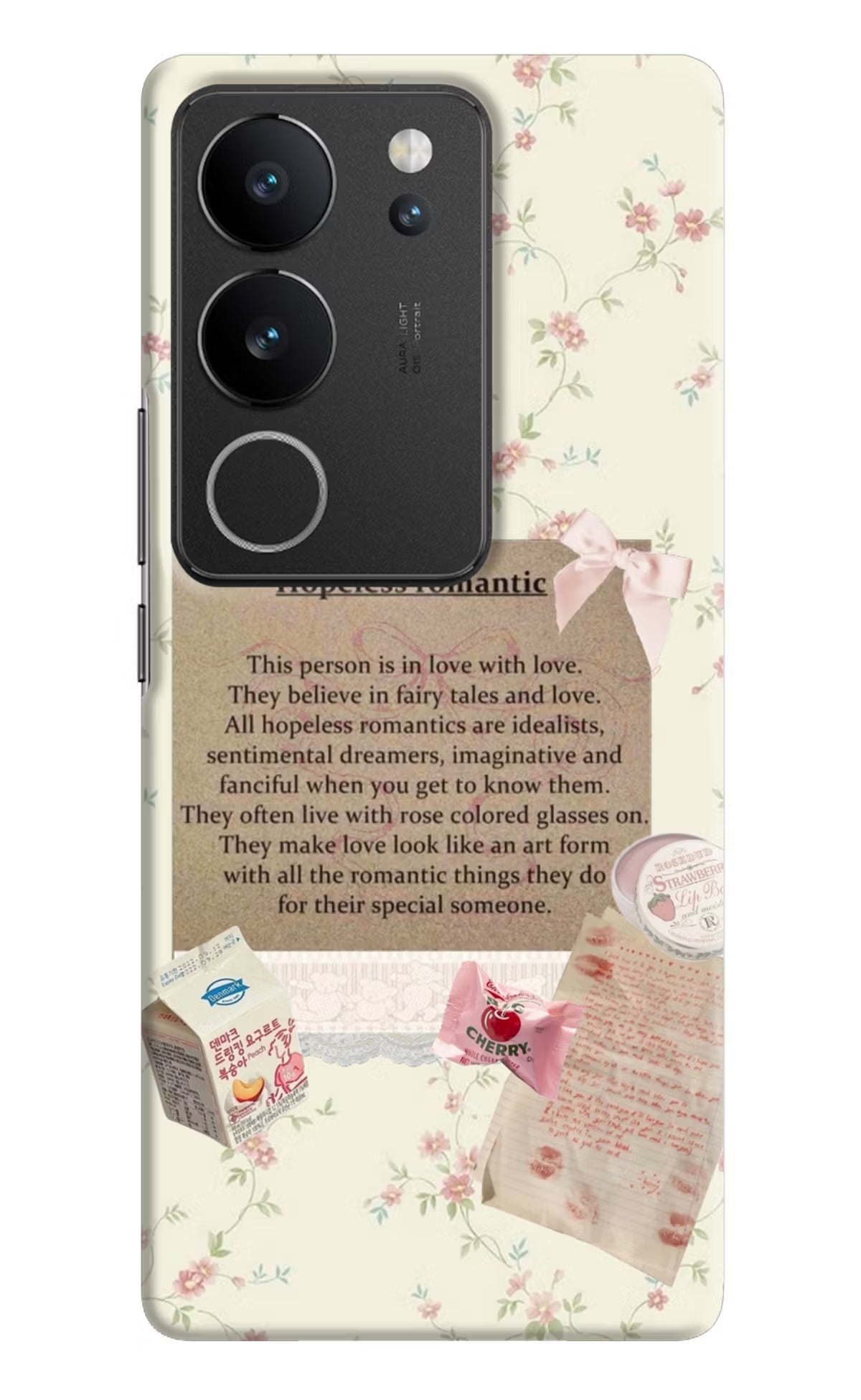 Hopeless Romantic Vivo V29/V29 Pro Hard Case Back Cover by Casekaro