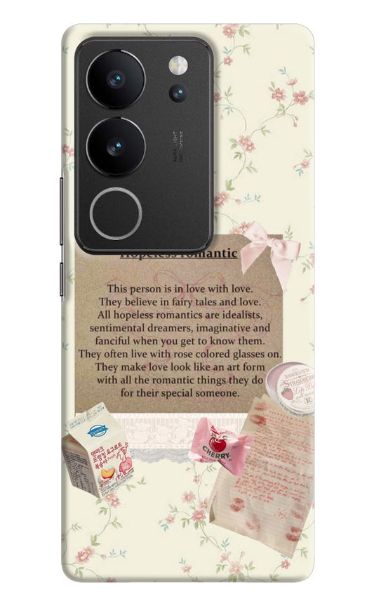 Hopeless Romantic Vivo V29/V29 Pro Hard Case Back Cover by Casekaro