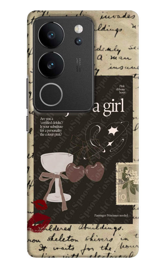 I am just a girl Vivo V29/V29 Pro Hard Case Back Cover by Casekaro