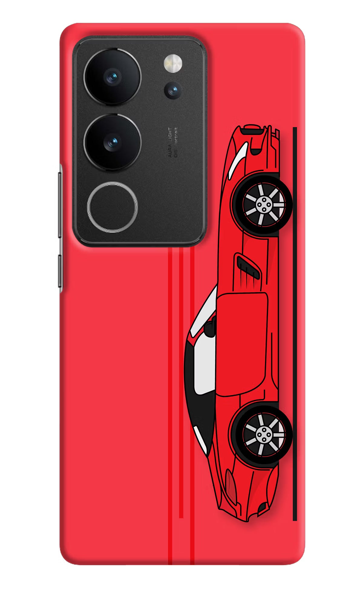 Red Velocity Vivo V29/V29 Pro Hard Case Back Cover by Casekaro