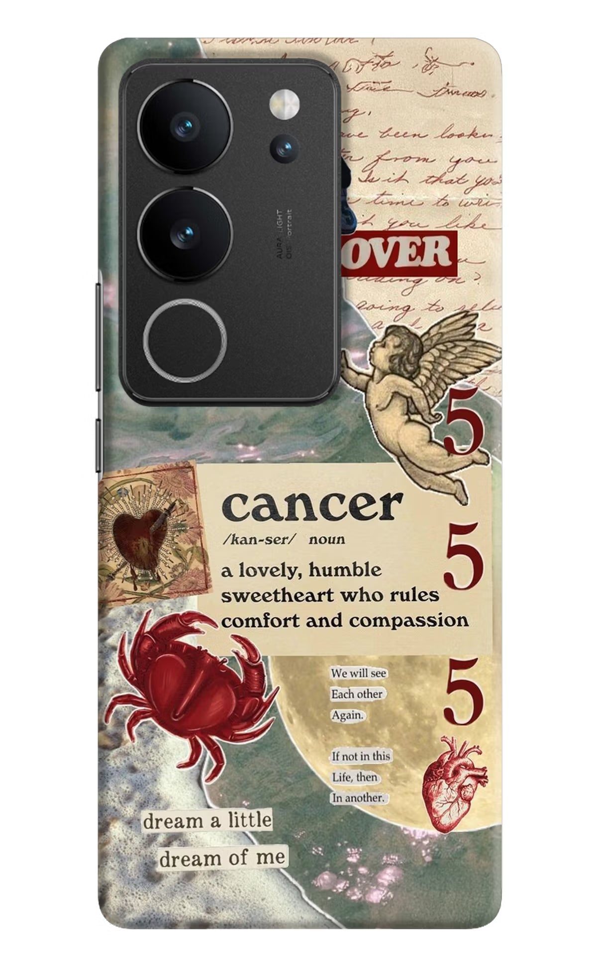 Cancer Zodiac Vivo V29/V29 Pro Hard Case Back Cover by Casekaro