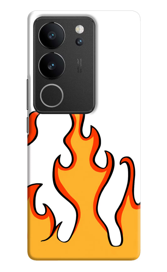 Fired Up – White Vivo V29/V29 Pro Hard Case Back Cover by Casekaro