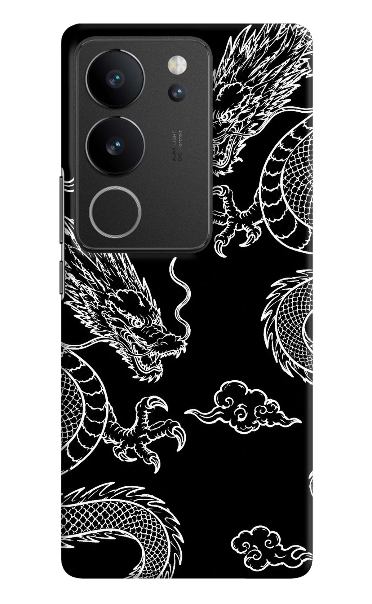 Twin Dragons Vivo V29/V29 Pro Hard Case Back Cover by Casekaro