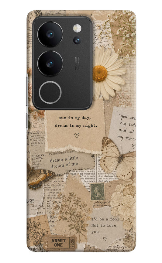 Vintage case Vivo V29/V29 Pro Hard Case Back Cover by Casekaro