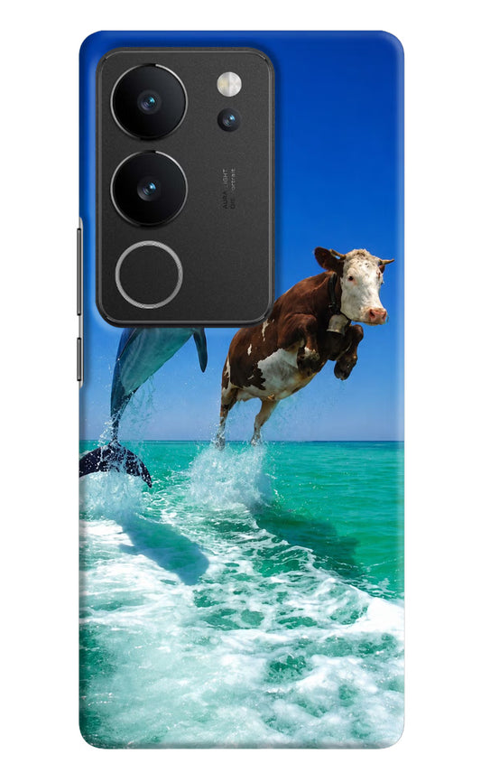 Dolphin vs Cow Vivo V29/V29 Pro Hard Case Back Cover by Casekaro