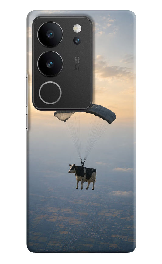 Skydiving Cow Vivo V29/V29 Pro Hard Case Back Cover by Casekaro
