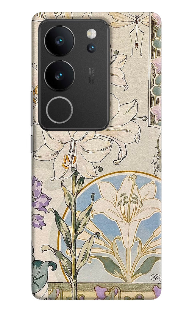 White Lily Vivo V29/V29 Pro Hard Case Back Cover by Casekaro