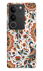White Mayura Vivo V29/V29 Pro Hard Case Back Cover by Casekaro