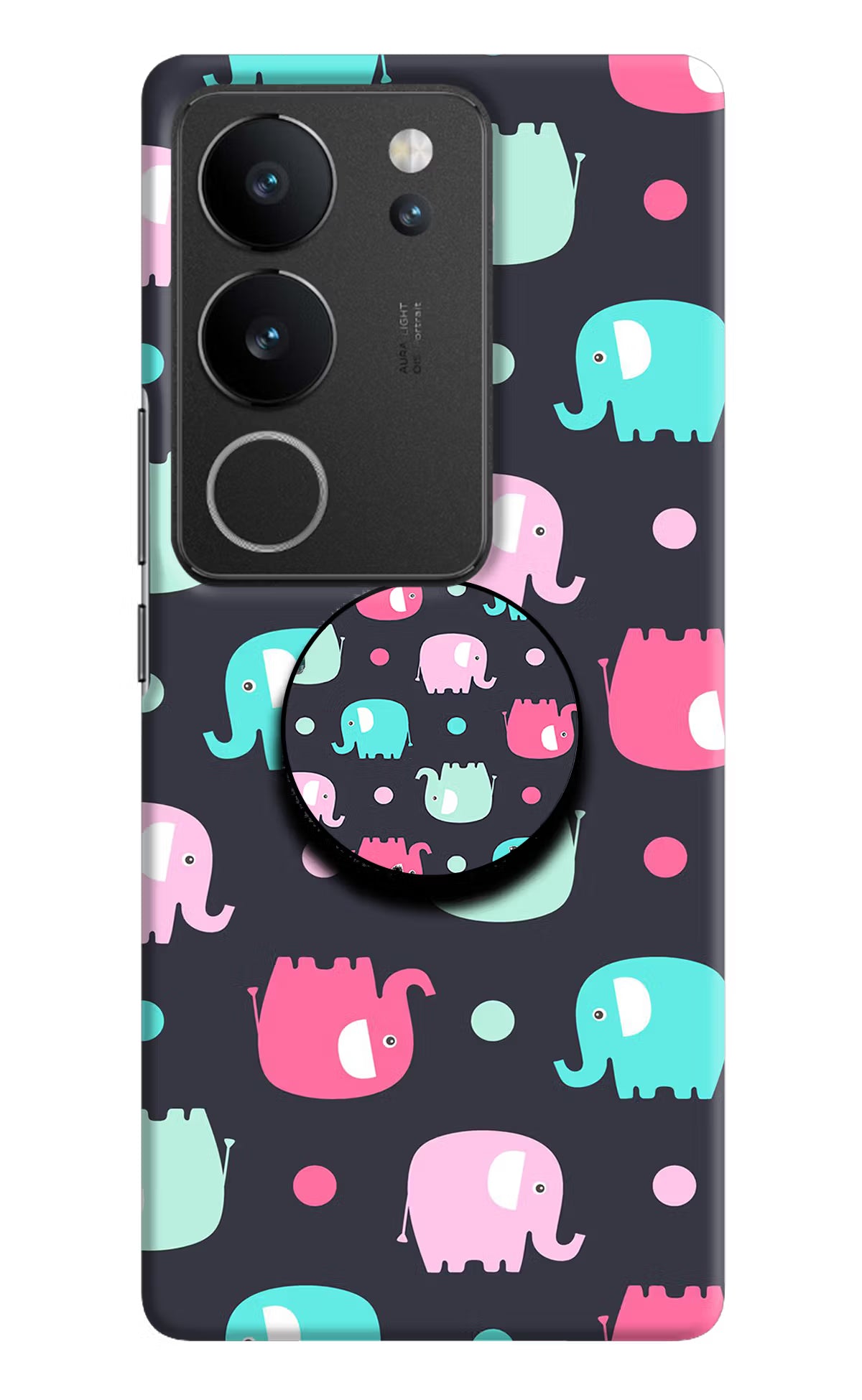 Baby Elephants Vivo V29/V29 Pro Pop Case by Casekaro