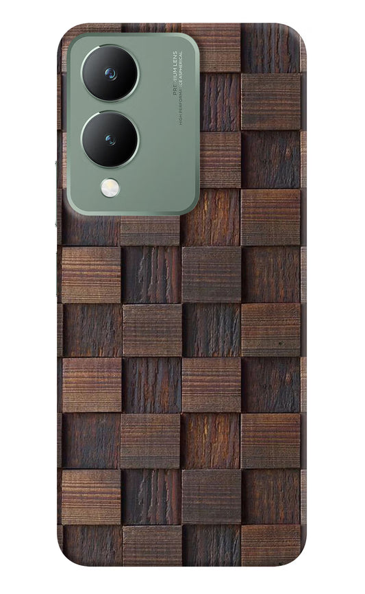 Wooden Cube Design Vivo Y17s Back Cover