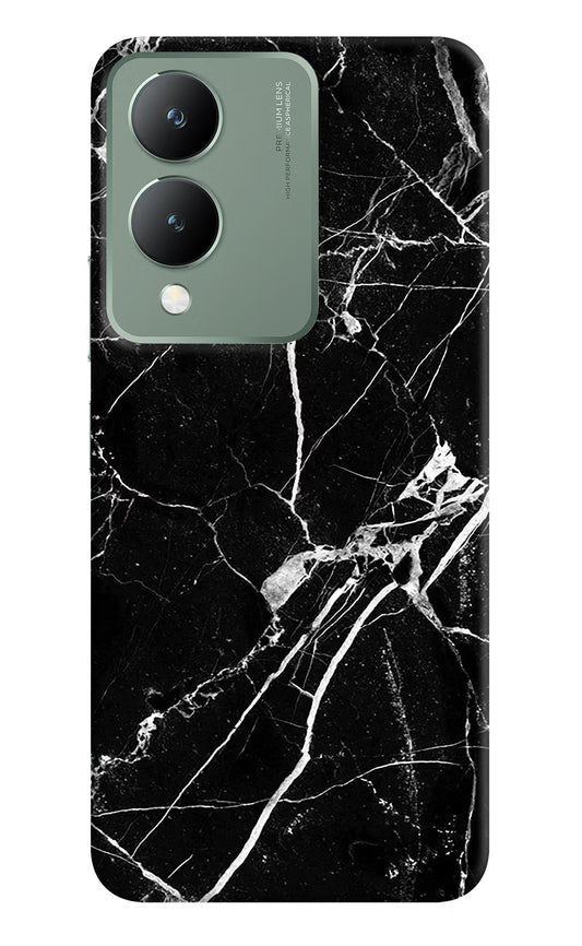 Black Marble Pattern Vivo Y17s Back Cover