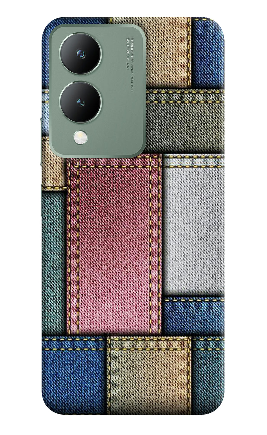 Multicolor Jeans Vivo Y17s Back Cover, Hard case