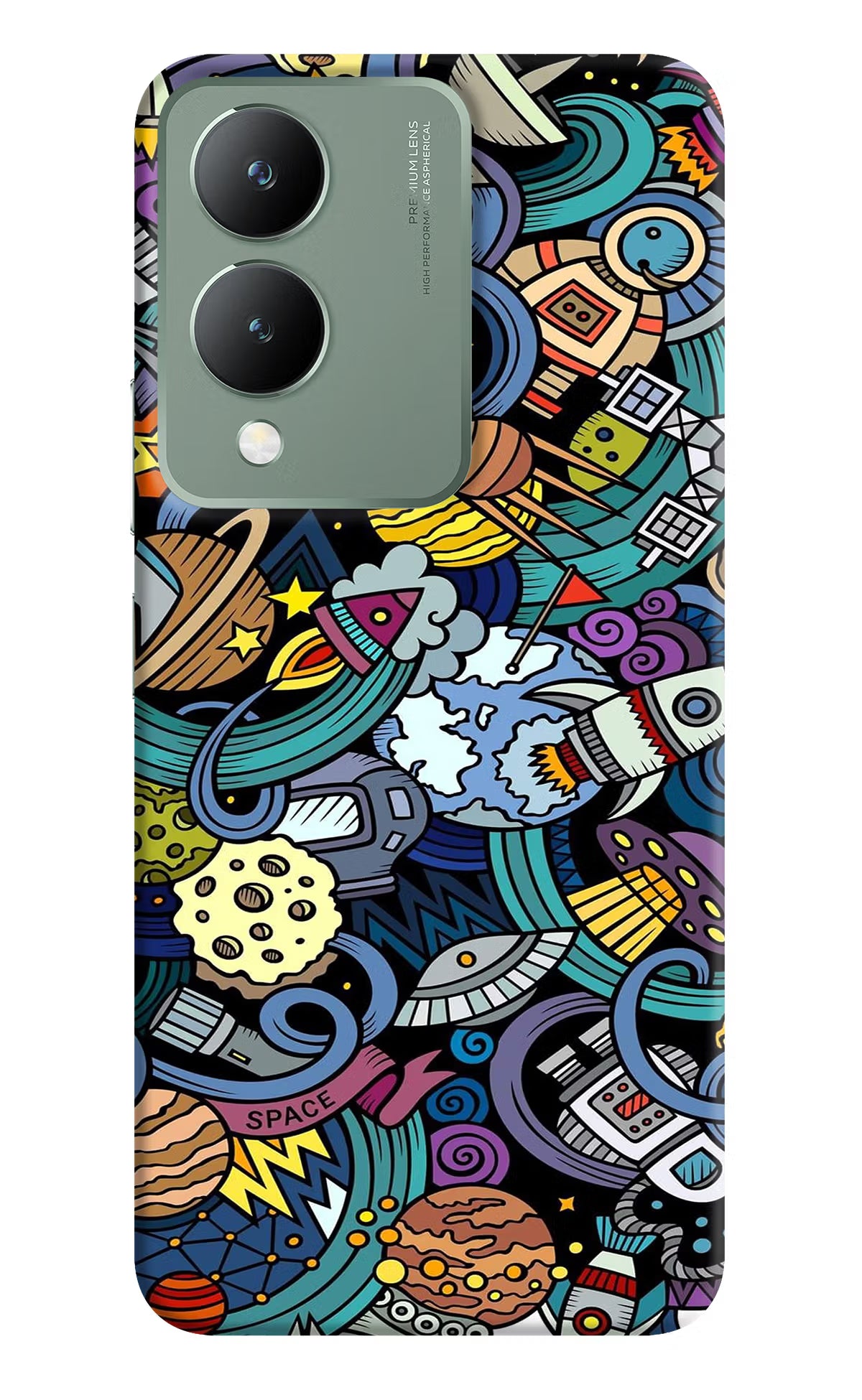 Space Abstract Vivo Y17s Back Cover