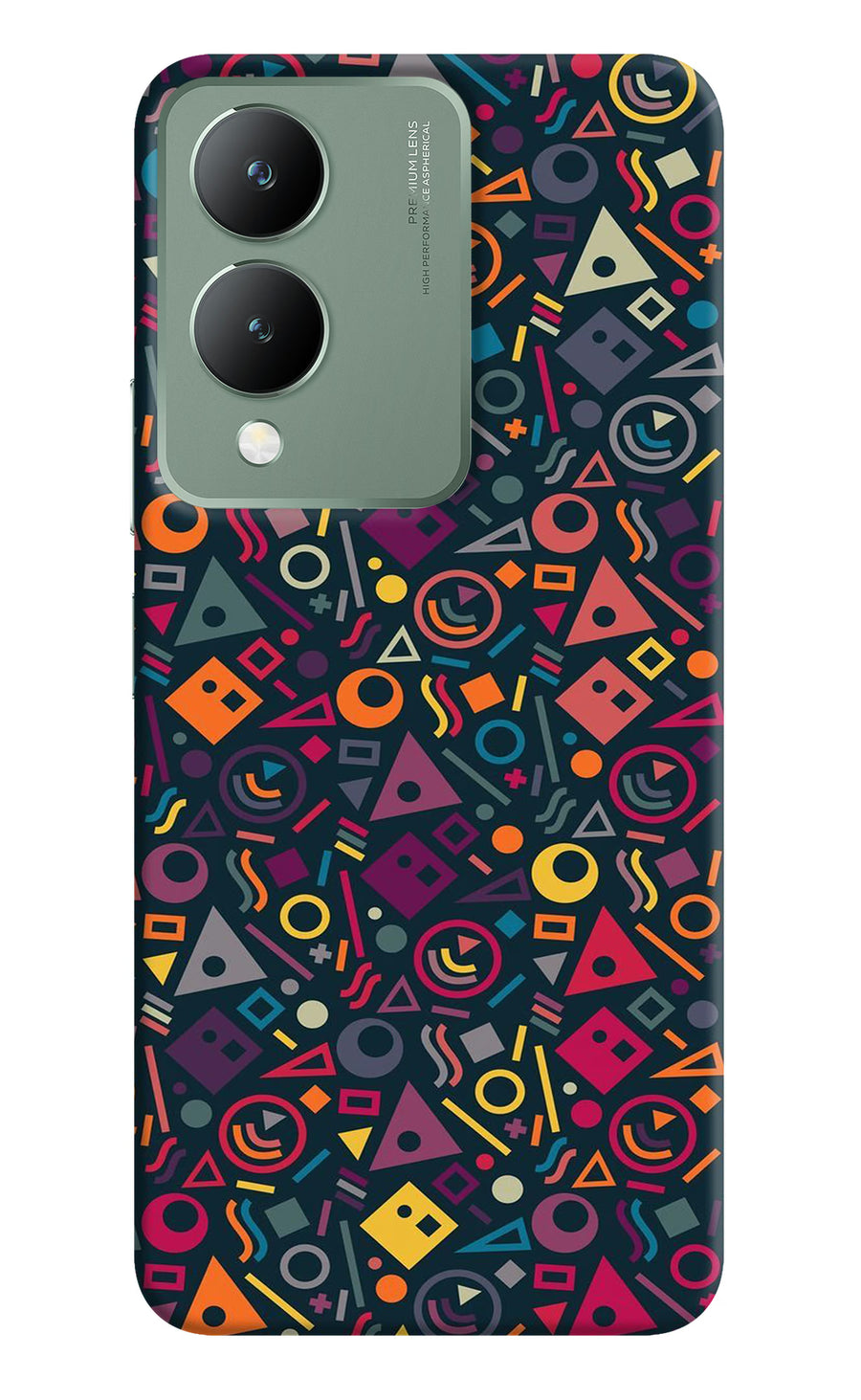 Geometric Abstract Vivo Y17s Back Cover, Hard case