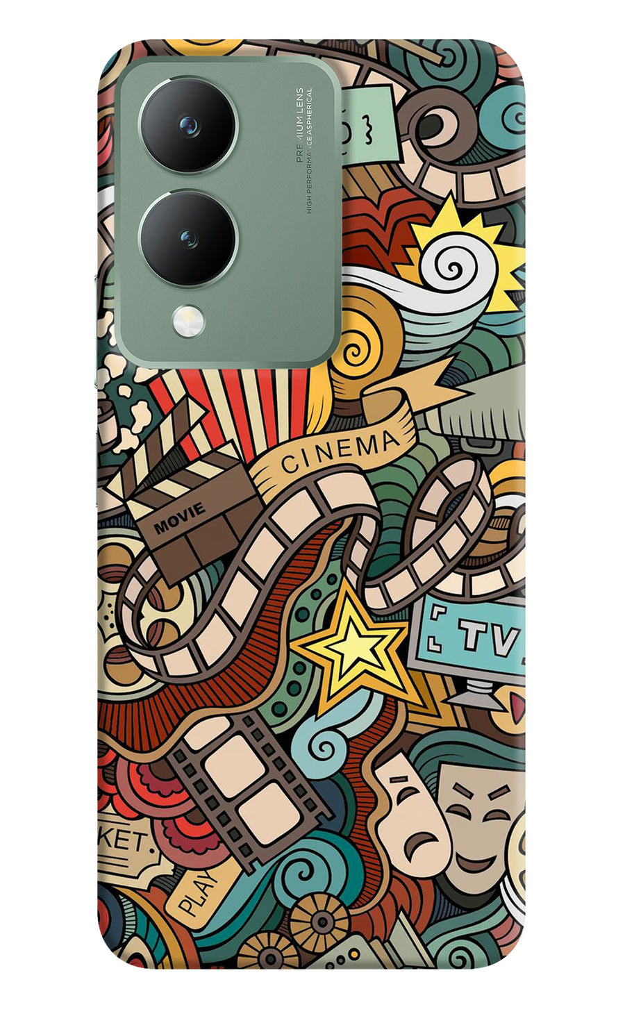 Cinema Abstract Vivo Y17s Back Cover, Hard case