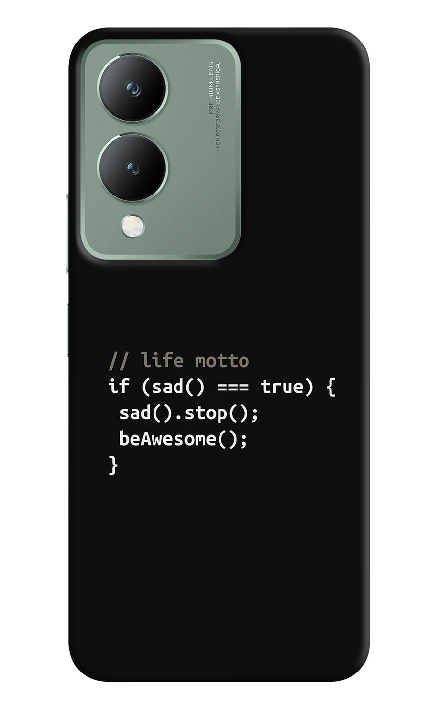 Life Motto Code Vivo Y17s Back Cover, Hard case