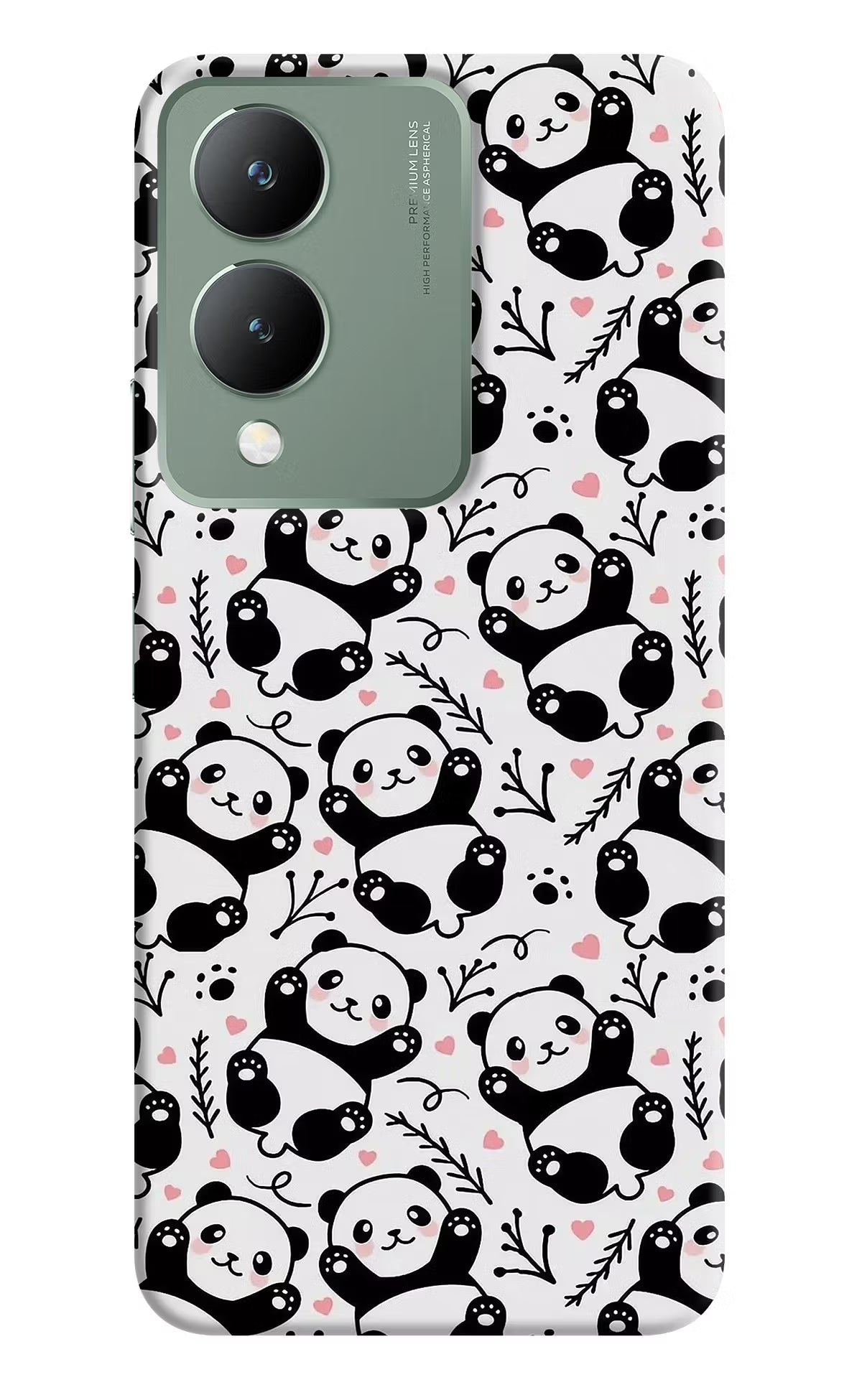 Cute Panda Vivo Y17s Back Cover