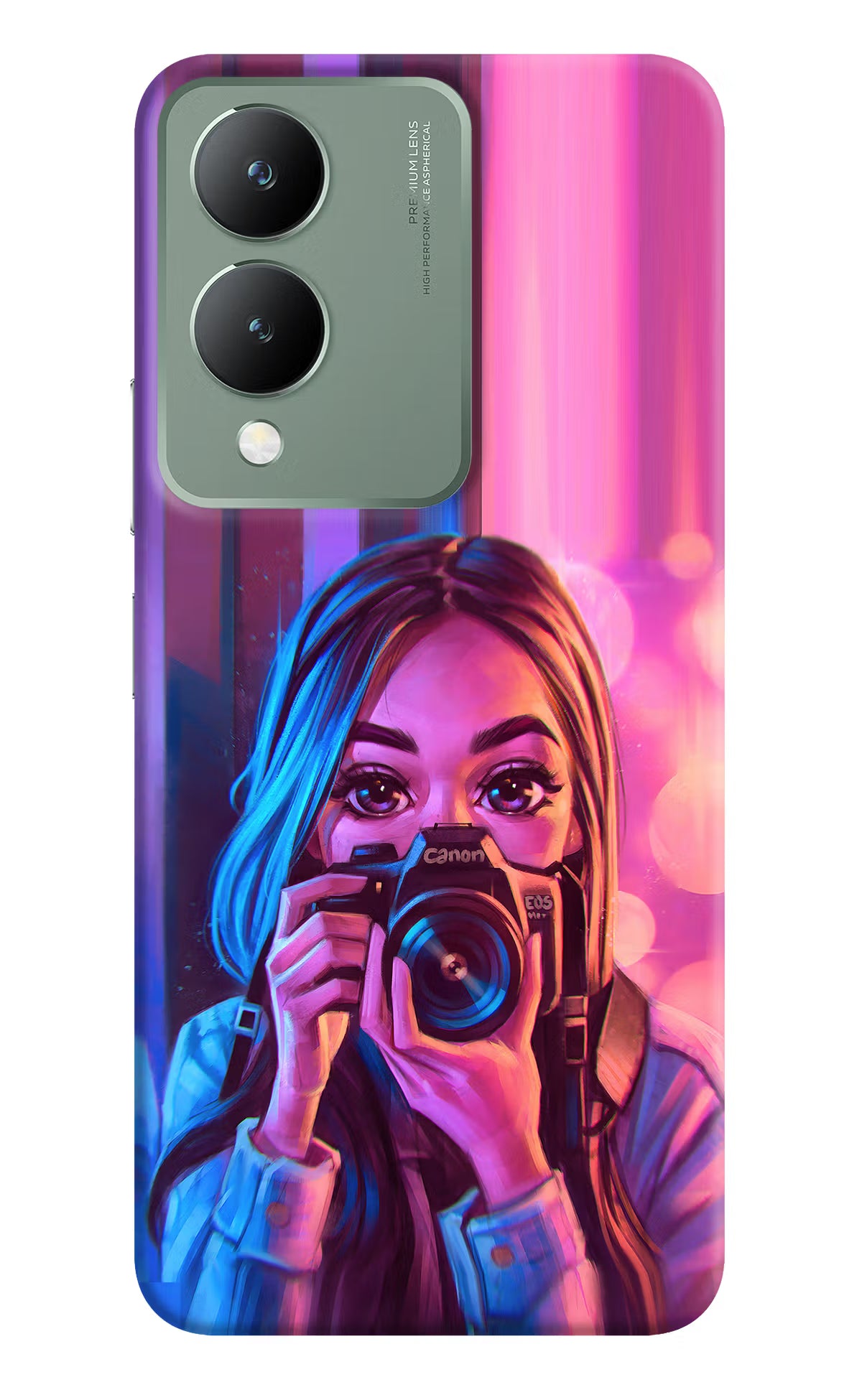 Girl Photographer Vivo Y17s Back Cover