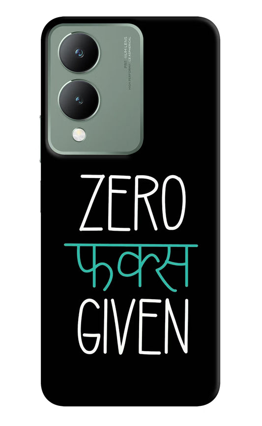 Zero Fucks Given Vivo Y17s Back Cover