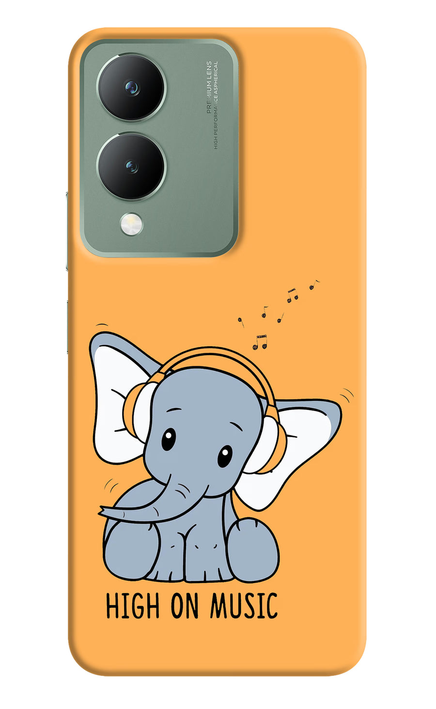 High On Music Vivo Y17s Back Cover, Hard case