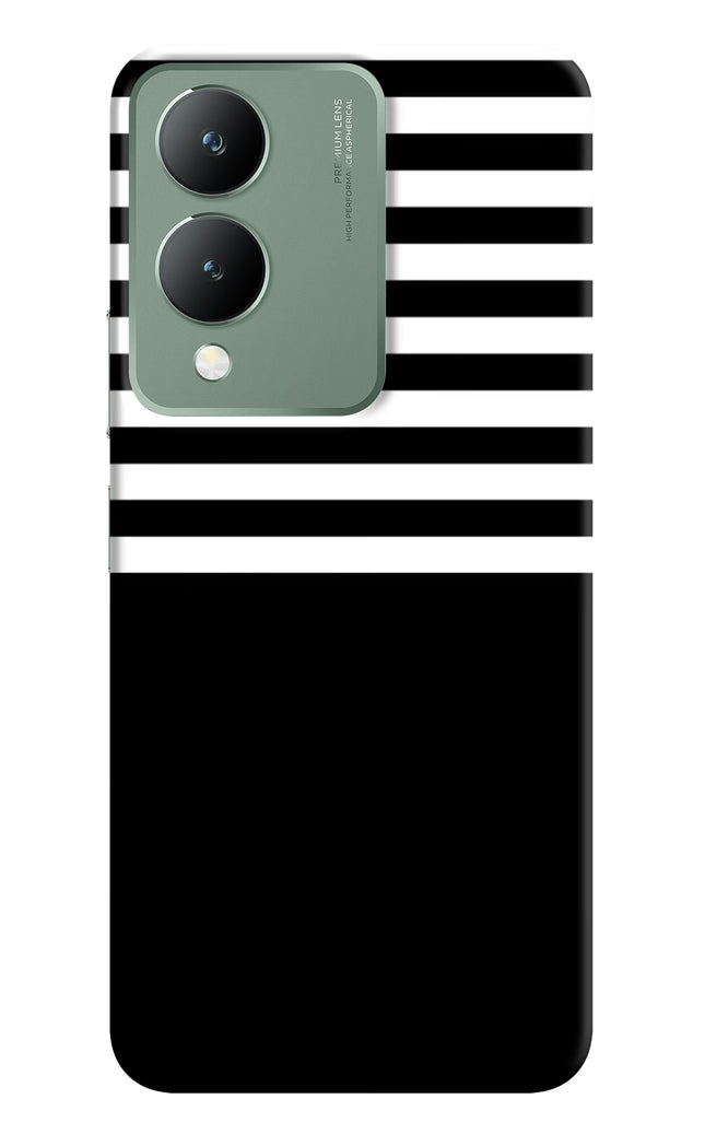 Black and White Print Vivo Y17s Hard Case Back Cover by Casekaro