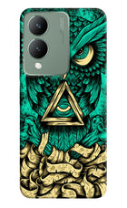 Green Owl Vivo Y17s Hard Case Back Cover by Casekaro