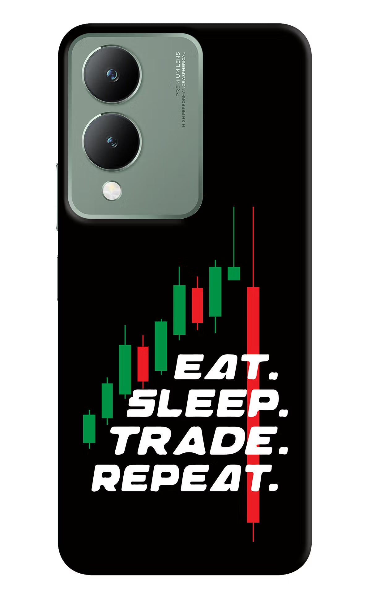 Eat Sleep Trade Repeat Vivo Y17s Back Cover