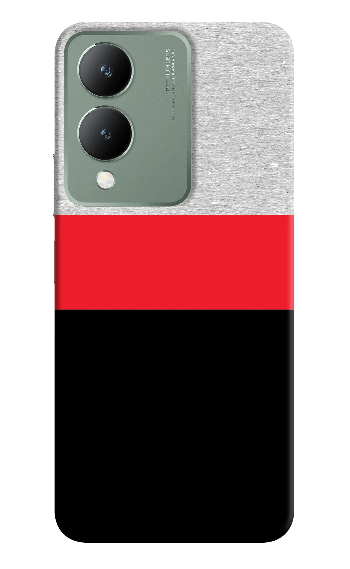 Tri Color Pattern Vivo Y17s Back Cover